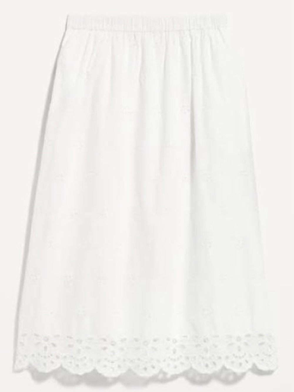 OLD NAVY Eyelet Midi Skirt - NWT - White
